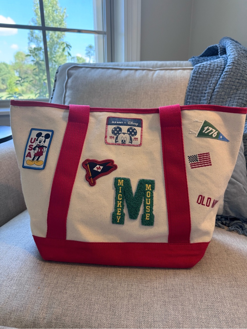 Old Navy x Disney Mickey Mouse Americana Large Tote Bag